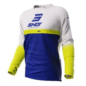 Maillot motocross Shot Devo Reflex azul-blanco-amarillo fluo liquidación
