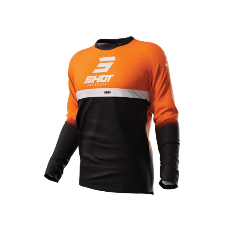 Maillot motocross Shot Devo Reflex negro-naranja liquidación