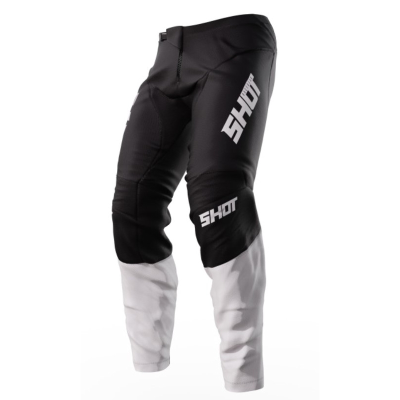 Pantalón Motocross Shot Devo Reflex Blanco y Negro liquidación