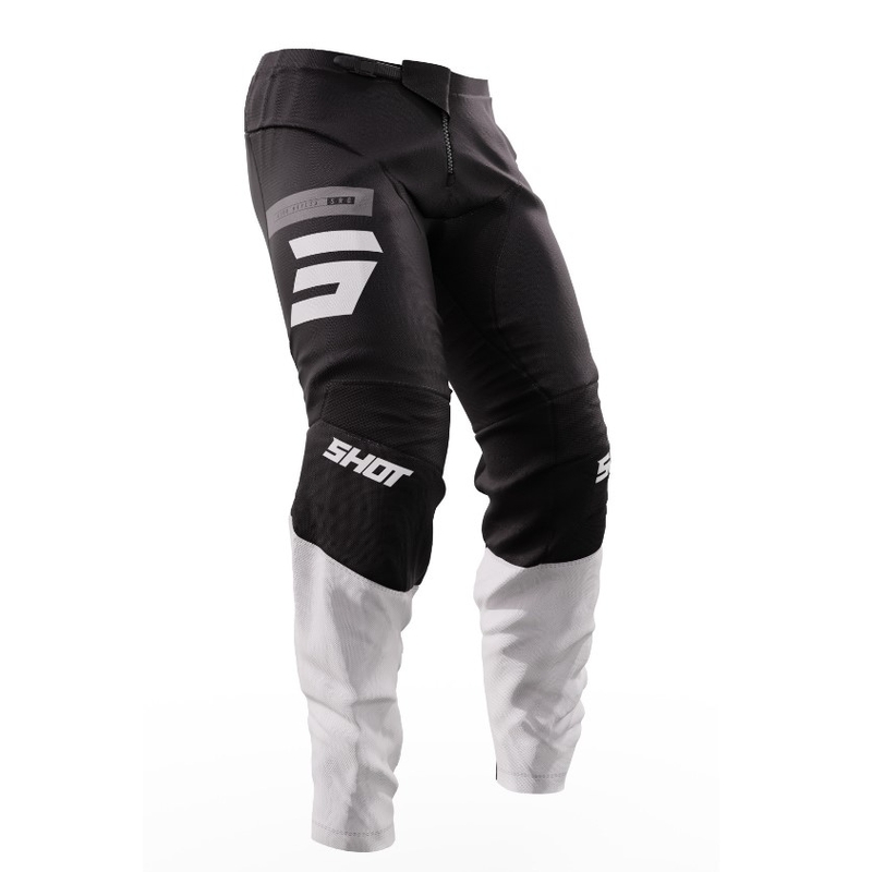 Pantalón Motocross Shot Devo Reflex Blanco y Negro liquidación