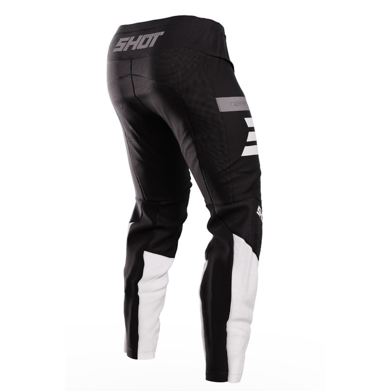 Pantalón Motocross Shot Devo Reflex Blanco y Negro liquidación
