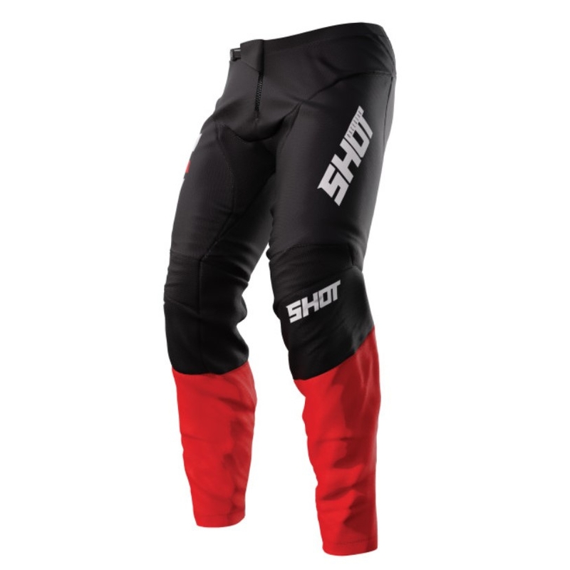 Pantalón Motocross Shot Devo Reflex Negro y Rojo liquidación