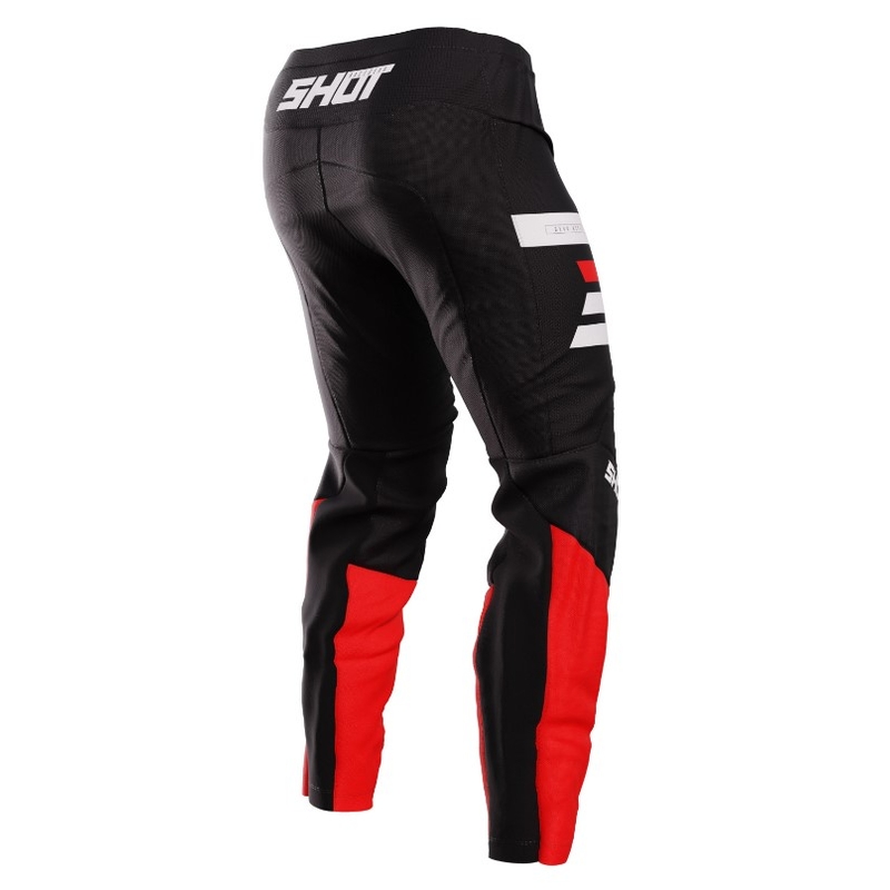 Pantalón Motocross Shot Devo Reflex Negro y Rojo liquidación