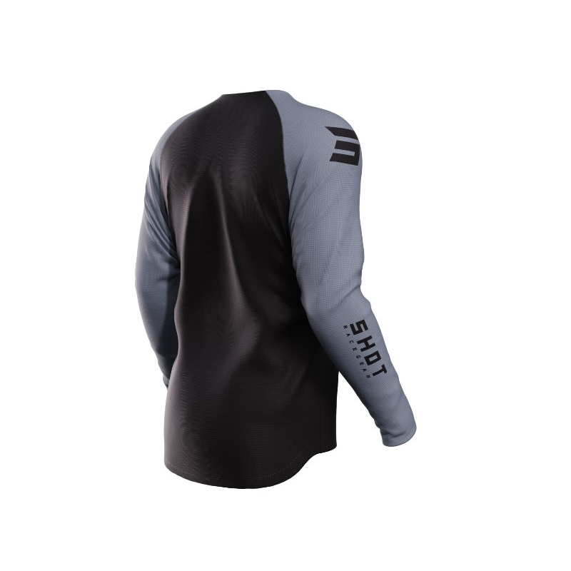 Maillot motocross Shot Raw Escape negro-gris liquidación