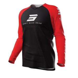 Maillot motocross Shot Raw Escape negro-rojo liquidación