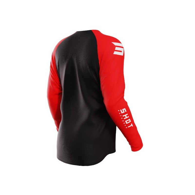 Maillot motocross Shot Raw Escape negro-rojo liquidación