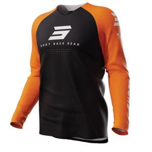 Maillot motocross Shot Raw Escape negro-naranja liquidación