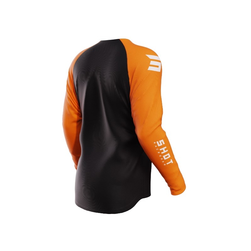 Maillot motocross Shot Raw Escape negro-naranja liquidación