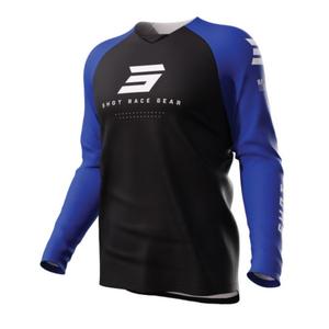 Maillot motocross Shot Raw Escape negro y azul liquidación