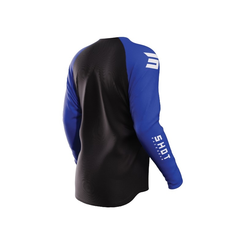 Maillot motocross Shot Raw Escape negro y azul liquidación