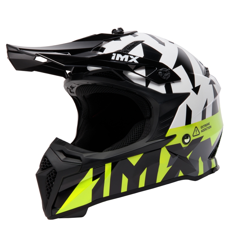 Motokrosová přilba iMX FMX-02 černo-bílo-fluo žlutá