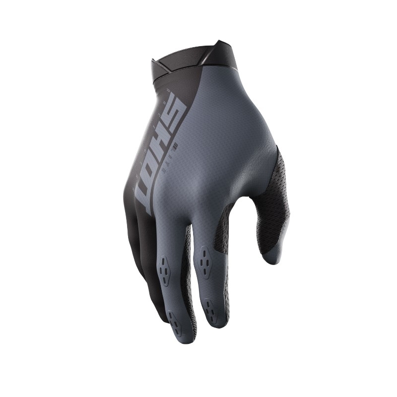 Guantes de motocross Shot Lite negro-gris liquidación