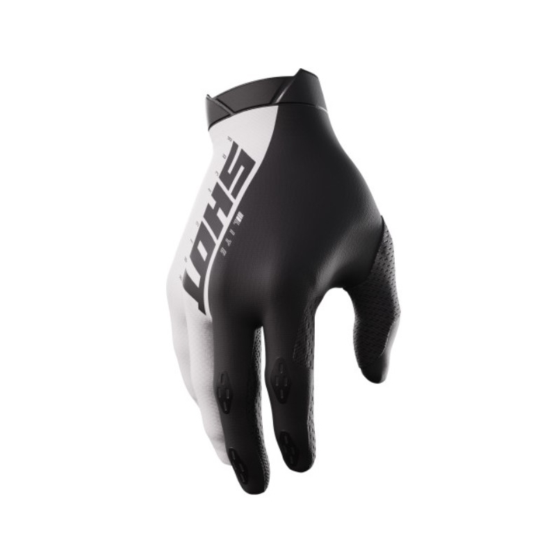 Guantes de motocross Shot Lite blanco y negro