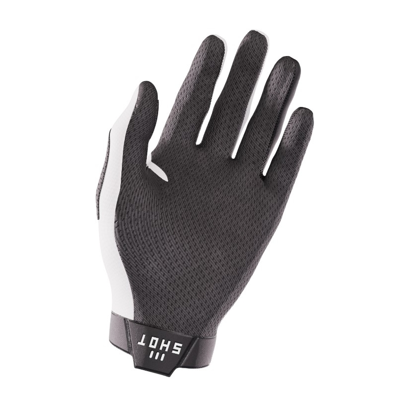 Guantes de motocross Shot Lite blanco y negro