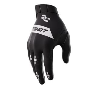 Guantes de motocross Shot Race blanco y negro liquidación