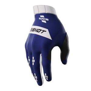 Guantes de motocross Shot Race blanco-azul