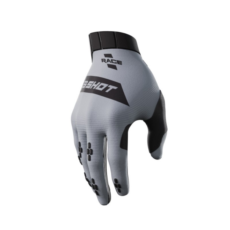 Guantes de motocross Shot Race negro-gris