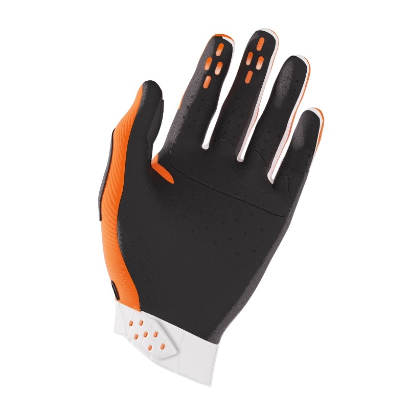 Guantes de motocross Shot Race blanco-naranja