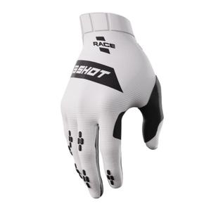 Guantes de motocross Shot Race blanco-negro