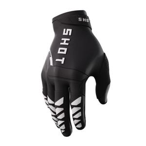 Guantes de motocross Shot Core blanco y negro liquidación