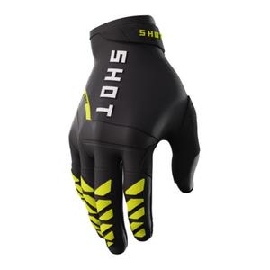 Guantes de motocross Shot Core negro-amarillo fluo liquidación