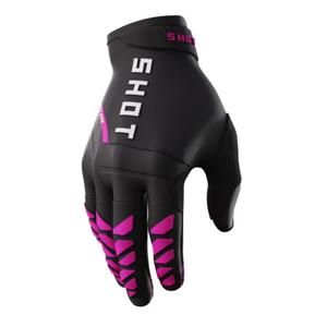 Guantes de motocross para mujer Shot Core negro y rosa liquidación