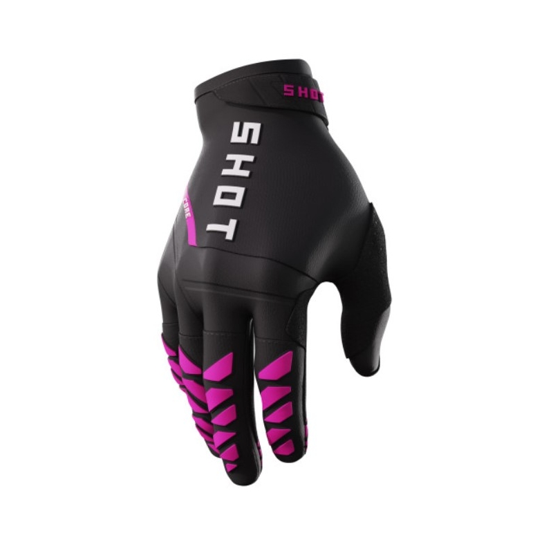 Guantes de motocross para mujer Shot Core negro y rosa liquidación