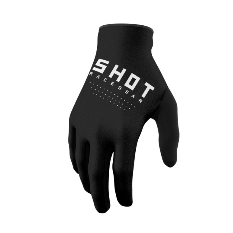 Guantes de motocross Shot Raw blanco y negro liquidación