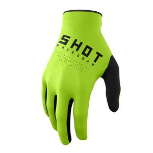 Guantes de motocross Shot Raw negro-verde fluo liquidación