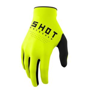 Guantes de motocross Shot Raw negro-amarillo fluo liquidación
