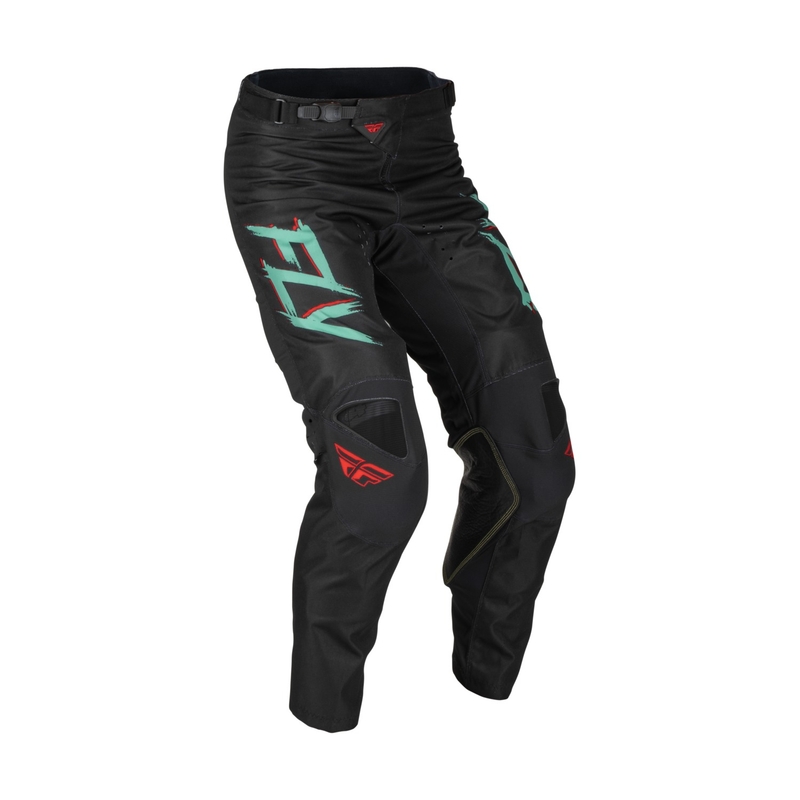Motokrosové kalhoty FLY Racing Kinetic S.E. Rave černo-zeleno-červené výprodej