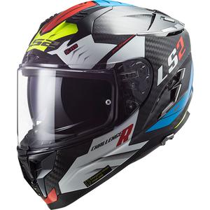 Casco integral de moto LS2 FF327 Challenger CT2 Sporty negro-blanco-azul