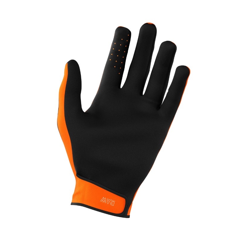 Guantes de motocross Shot Raw negro-blanco-naranja liquidación