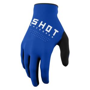 Guantes de motocross Shot Raw negro-blanco-azul liquidación