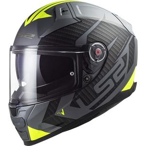 Casco integral de moto LS2 FF811 Vector II Splitter titanio-amarillo fluorescente