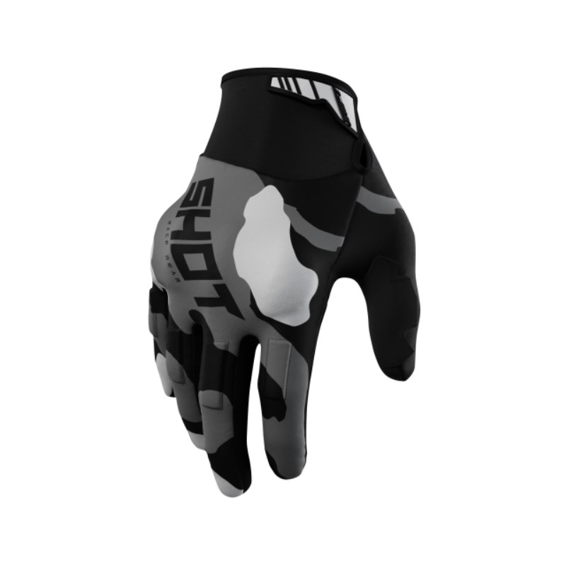 Guantes motocross Shot Drift Camo negro-camuflaje gris liquidación