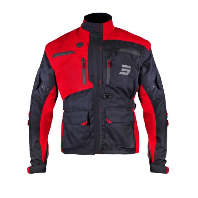 Chaqueta de moto Shot Racetech Negra y Roja