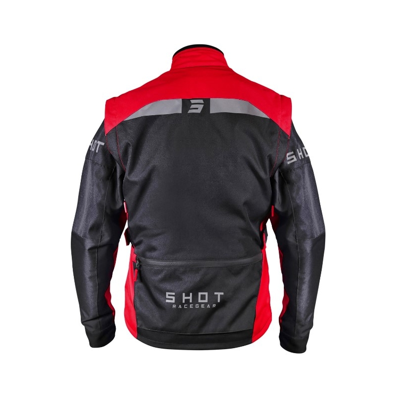Chaqueta de moto Shot Racetech Negra y Roja