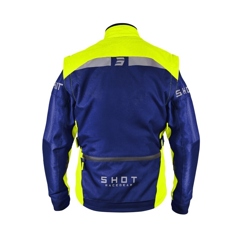 Chaqueta de moto Shot Racetech azul-fluo amarillo