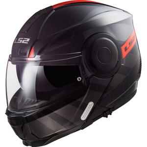 Casco de moto LS2 FF902 Scope Hamr negro-titanio-rojo