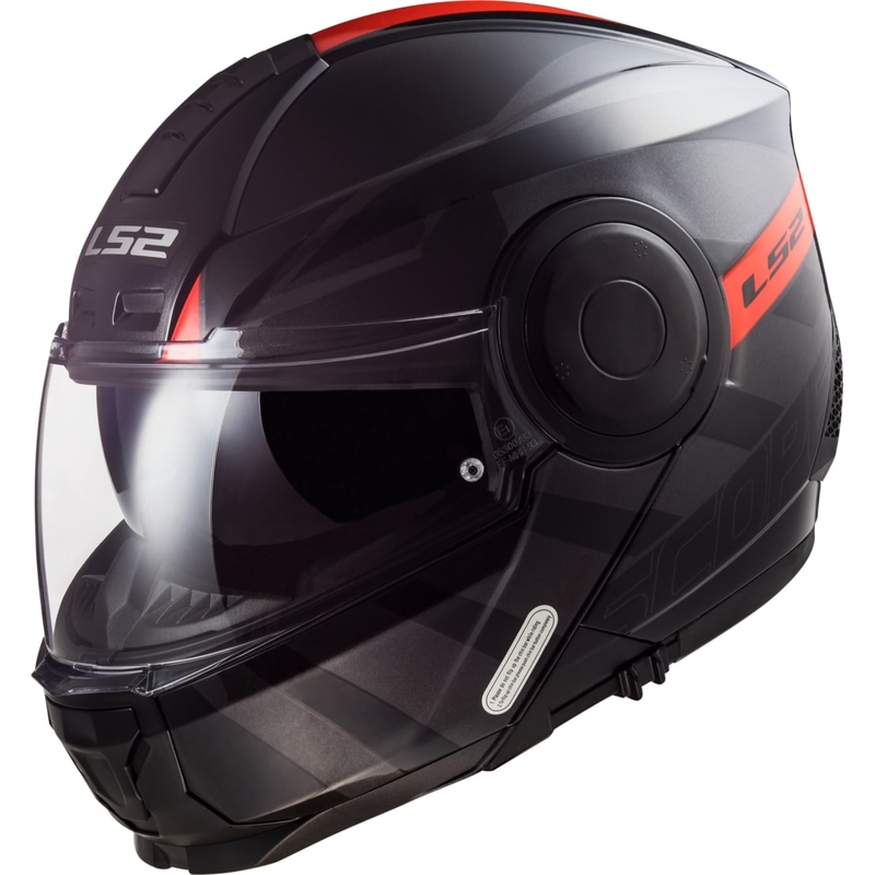 Casco de moto LS2 FF902 Scope Hamr negro-titanio-rojo