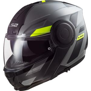 Casco de moto abatible LS2 FF902 Scope Max Nardo gris-amarillo fluo