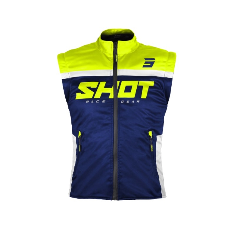 Chaleco Softshell Shot Bodywarmer Lite 2.0 azul-blanco-amarillo fluo liquidación
