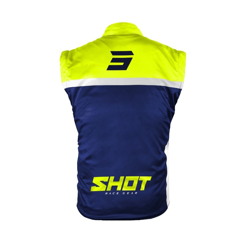 Chaleco Softshell Shot Bodywarmer Lite 2.0 azul-blanco-amarillo fluo liquidación