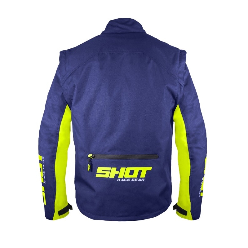 Chaqueta de moto Shot Contact Assault azul-amarillo fluo liquidación