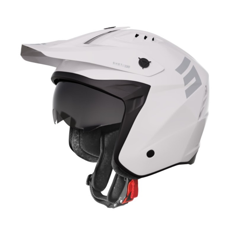 Casco Moto Salto Blanco Brillo