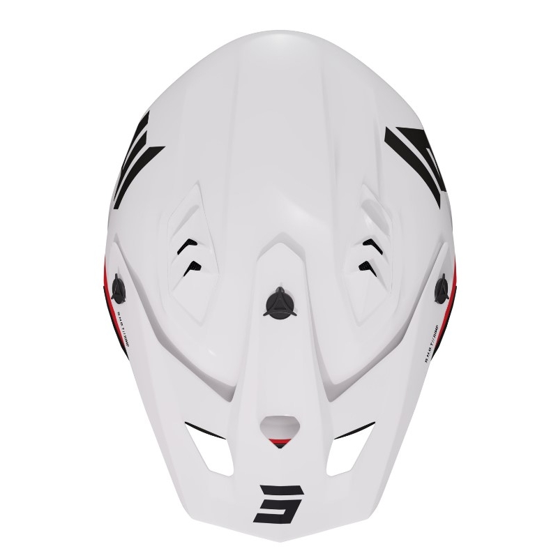 Casco de moto Trucos de salto negro-rojo-blanco