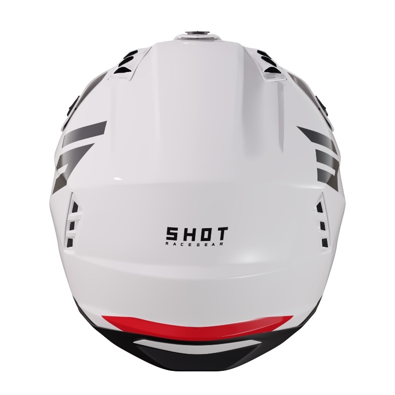 Casco de moto Trucos de salto negro-rojo-blanco