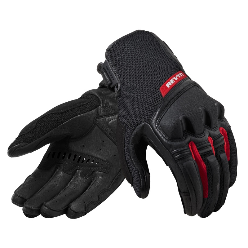 Guantes de moto Revit Duty rojo y negro liquidación