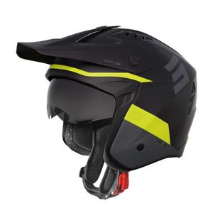 Casco de moto Shot Jump Tricks negro-fluo amarillo